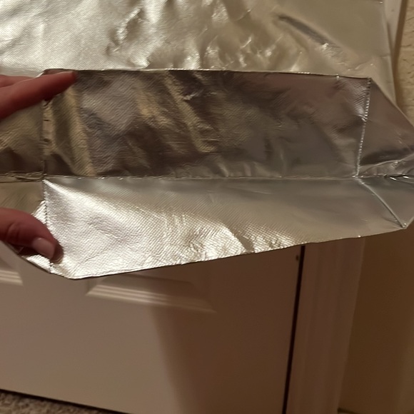 Mix & Match 3/$12 Athleta Silver Reusable Bag - Picture 3 of 4